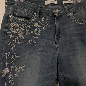 Embroidered Blue Jeans